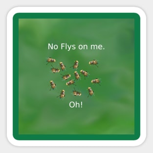 No Flys on me Sticker